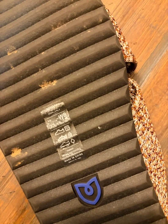 Rothy's Women's Woven Crossband Weekend Slide in Brown Tan Sz 8 Like New - Picture 4 of 4